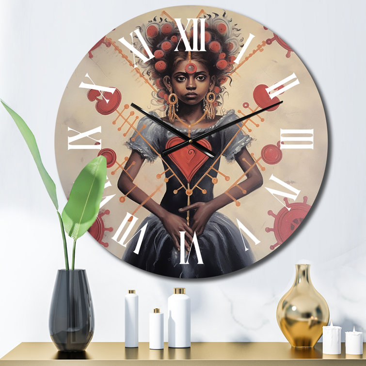 DesignArt Sacred Heart Yoruba Goddess Of Love Haitian XIII Metal Wall